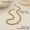 Conjunto de Collar y Pulsera de Acero Inoxidable con Cadena Cubana Minimalista Europea y Americana para Mujer Diseño de Nicho Joyería de Alta Gama Venta al por Mayor