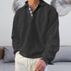 Suéter holgado con solapa y cuello en V de manga larga para hombre, popular estación independiente de Amazon Wish, otoño 2023, ropa para hombre