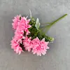 Dalia Crisantemo Simulada de 7 Cabezas para Decoración del Hogar, Arreglo Floral de Boda, Flores Artificiales, Adornos Florales Artificiales Multicolores de Ensueño, Arreglos Florales