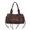 Bolsa Boston temática de motocicleta transfronteiriça, bolsa de ombro de couro macio da moda, bolsa tote de grande capacidade, bolsa transversal retrô para mulheres, atacado