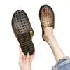 Zuecos de Moda para Mujer, Estilo Nuevo, Versátiles, Antideslizantes, Resistentes al Olor, de Cristal, Suela Gruesa, Pantuflas de Interior para el Hogar, Verano
