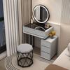 Penteadeira para Apartamento Pequeno Quarto Moderna Simples Luxo Leve High-End Ardósia Madeira Maciça Mesa de Maquiagem Penteadeira Integrada