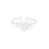 Anillo de plata de ley S925 con textura plisada para mujer, diseño original de nicho de estilo coreano 1196, con rosa brillante