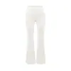 Pantalones Deportivos Acampanados para Yoga Color Gris Claro para Mujer con Cintura Elástica, Corte Ajustado, Elásticos, que se Adaptan a la Cadera, Pantalones Casuales de Algodón