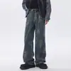 Ropa de Hombre Fengshe / Estilo Otoño Extra Largo Retro Americano Desgastado Marca de Moda Pantalones Jeans Rectos Holgados de Longitud Completa