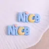Acessórios de Resina com Letras em Inglês Tema Clima DIY Capa de Celular Broche Grampo de Cabelo Ornamento de Cabelo Patch Chaveiro Pingente