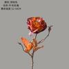 Rosas Artificiales Estilo Retro con Borde Quemado, Plantas Verdes al por Mayor, Manualidades para Decoración de Bodas, Flores Falsas Estilo Ins