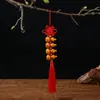 Nudo Chino Tejido Cinco Bendiciones Nudo Mariposa Calabaza de Madera de Durazno Colgante Cinco Emperadores Monedas Adorno Colgante para Hogar y Coche Kit de Materiales DIY