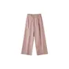 Pantalones rectos de algodón puro de cintura alta para mujer, nuevo estilo de verano 2026, versátiles, holgados, adelgazantes, color liso, pantalones casuales de pierna ancha