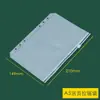 Bolsa de Folhas Soltas A5A6A7 Múltiplas Especificações Transparente 6 Furos Bolsa com Zíper para Caderno de Folhas Soltas Bolsa de Armazenamento de PVC para Caderno de Contas