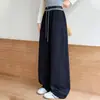 Pantalones casuales nuevos de otoño para niñas, con cintura de parche bordada, pierna ancha curva, pantalones de chándal de primavera y otoño para niñas, pantalones largos de moda