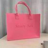 Bolsa de fieltro para celebrantes de Internet, personalizada, de moda, sencilla, para compras, regalo de acompañamiento.