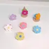 Anillo de Flor Tejido de Lana Hecho a Mano Transfronterizo de Amazon Anillo Lindo Corazón de Chica de Primavera Accesorios Versátiles de Color Contrastante