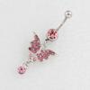 Piercing para Ombligo Mariposa Uña para Ombligo Perforación Corporal Acero Inoxidable Médico Barra Curva Aliexpress Ebay Dunhuang Venta al por Mayor