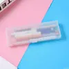Caixa de Lápis Transparente Multicolor Fosca Estojo de Armazenamento para Estudantes Atacado Criativo Multiúso Papelaria Dopamina Caixa de Plástico PP