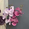 Flores artificiales de alta calidad con tacto realista, orquídeas Phalaenopsis para bodas y decoración del hogar, arreglos florales decorativos suaves, arreglos de orquídeas artificiales
