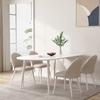 Mesa de Jantar Estilo Creme Ardósia Apartamento Pequeno Doméstico Luxo Leve Moderno Simples Mesa de Jantar Oval Combinação de Mesa e Cadeiras