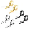 Venta al por mayor de fábrica pendientes de cruz de acero de titanio para hombre pendientes de acero inoxidable transfronterizos tendencia hip-hop pendientes pendientes en stock