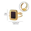 Anel de Luxo Aço Inoxidável Totalmente Cravejado Estilo Ins Transfronteiriço Anel de Girassol Esmaltado Colorido Joias de Nicho Suprimento Feminino