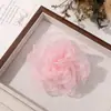 Estilo Puro Deseo Flor de Cuello Dulce Organza Bordes Quemados Flor Clip para el Cabello Hecho a Mano Versátil Accesorio para el Cabello Accesorios para Ropa Venta al por Mayor