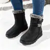 Botas de Nieve Nuevas para Mujer de Otoño e Invierno Múltiples Colores Disponibles Bloqueo de Temperatura Forro de Felpa Mixto Físico Lote Grueso Protección contra el Frío Zapatos de Algodón