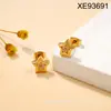 Moda Acero Inoxidable Fino Joyería al por Mayor Chapado en Oro de 18K Circonita CNC Corazón Infinito Aretes Pequeños de Tachuela para Mujeres