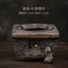 Base Aquecedora de Vela para Lareira Aromaterapia Cerâmica Rústica Estilo Japonês com Incensário Ornamento de Madeira Sagrada Peruana, Sálvia e Cedro