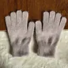 Guantes de Punto de Color Sólido para Mujer, Invierno, Cortavientos, Ciclismo, Cálidos, Resistentes al Frío, Protector de Manos, Cinco Dedos, Estudiante, Guantes para Montar, Coreanos