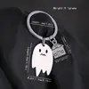 Llavero Colgante Pareja Fantasma Libro Rojo Pequeño Lindo Fantasmita Novia Estudiante Accesorios para Mochila Escolar