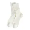 Calcetines de Fibra de Bambú para Mujer, Calcetines Largos de Encaje con Rayas Verticales, Delgados de Malla Transpirable Absorbentes de Sudor Sin Costuras a Media Pantorrilla para Mujer