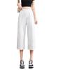 Pantalones Cortos de Verano Finos para Mujer Tallas Grandes, Nuevos Pantalones Casuales de Pierna Ancha de Cintura Alta, Pantalones de Ocho Puntos de Longitud Petite