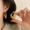 Moda Europea y Americana Exagerados Pendientes de Línea Corazón de Melocotón Elegantes Suaves Simples Atmosféricos Hebilla de Oreja Joyería de Lujo Ligero Pendientes de Gama Alta para Mujeres