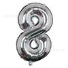 Globo de película de aluminio digital de 32 pulgadas con degradado digital dorado, plateado, rojo y negro, para decoración de cumpleaños, bodas y fiestas.