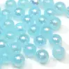 Paquete de Materiales para Manualidades DIY Pulsera Collar Accesorios de Joyería Cuentas Redondas de Agujero Recto de Sirena Acrílicas UV Cuentas Sueltas