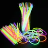 Palo Fluorescente, Palo Fluorescente Luminoso, Palo Fluorescente de Siete Colores No Tóxico para Niños, Pulsera Fluorescente de Juguete, Palo Luminoso, Palo para Animación