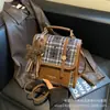 Mochila Retro a Cuadros para Mujer 2026 Nuevo Estilo Estudiante Escuela Viaje Diario Bolso de Mano Moda Nicho Mochila Escolar