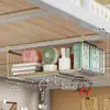 Solución de Almacenamiento con Cesta Colgante Debajo de la Cama para Dormitorio, Estante Colgante sin Taladro para Snacks, Teléfono y Libros