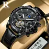 Dropshipping Douyin Transmissão ao Vivo Popular Ruizhiyuan Moda Masculina Relógio Mecânico Masculino Relógio Mecânico Oco Totalmente Automático