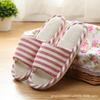 Pantuflas de Lino Verano Primavera Verano Tela de Algodón Lino Hombres y Mujeres Hogar Interior Verano Antideslizantes Pareja Cuatro Estaciones Exterior