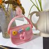 2026 Novo Lançamento Quente Transfronteiriço Bolsa de Gelatina Letra J Bolsa de Mão Ombro Transversal Bolsa Infantil para Meninas Bolsa de PVC Porta-Moedas