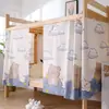Cortina blackout desechable para litera (para literas superior e inferior), pantalla de privacidad para cama de tren, cortina divisoria para dormitorio de estudiantes, litera superior