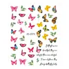Adesivos de Arte para Unhas Borboleta Colorida Estéreo 3D Adesivos de Decoração para Unhas Florais Gradiente Mesmo Estilo da Ins À Prova d'Água e Duradouros DIY