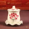 Taza de Agua de Cerámica para Ofrenda a Buda, Guanyin y Otras Deidades; Cáliz de Agua Bendita para el Hogar; Ofrendas Budistas y Artículos de Culto