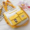 Estilo Cai Xukun frango você é tão linda mochila paródia pequena expressão preta periférico ombro bolsa mensageira bolsa de mão para estudante