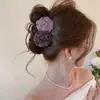 Pinza para el Cabello Rosa Seco para Mujer, Pasador Floral Suave, Nuevo Estilo 2026, Pinza de Tiburón para la Parte Posterior de la Cabeza, Accesorio para el Cabello de Alta Gama