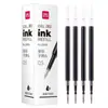 Recarga de Bolígrafo Retráctil Deli 0.5mm Punta de Bala Recarga Universal para Bolígrafo de Gel Negro Rojo Presionar 33906 Recarga