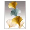 Pintura de Arte Abstracto Simple Estilo Nórdico Pintura de Lienzo Geométrico de Ginkgo Pintura Decorativa para Sala de Estar, Dormitorio, Comedor, Hogar Núcleo de Pintura