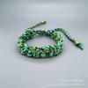 Nueva pulsera tejida a mano de estilo étnico colorido de algodón y lino, pulsera para pareja, moda callejera, casual, pulsera para novias
