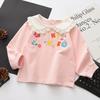 Ropa para Niños Jimo al por Mayor Primavera Nueva Ropa para Niñas Estilo Japonés Dibujo Animado Conejo Cuello Solapa Letra Camiseta de Manga Larga 3188