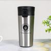 Taza de café de acero inoxidable de generación transfronteriza, taza termo de doble capa, taza para coche de alto valor de color, taza de café con rebote